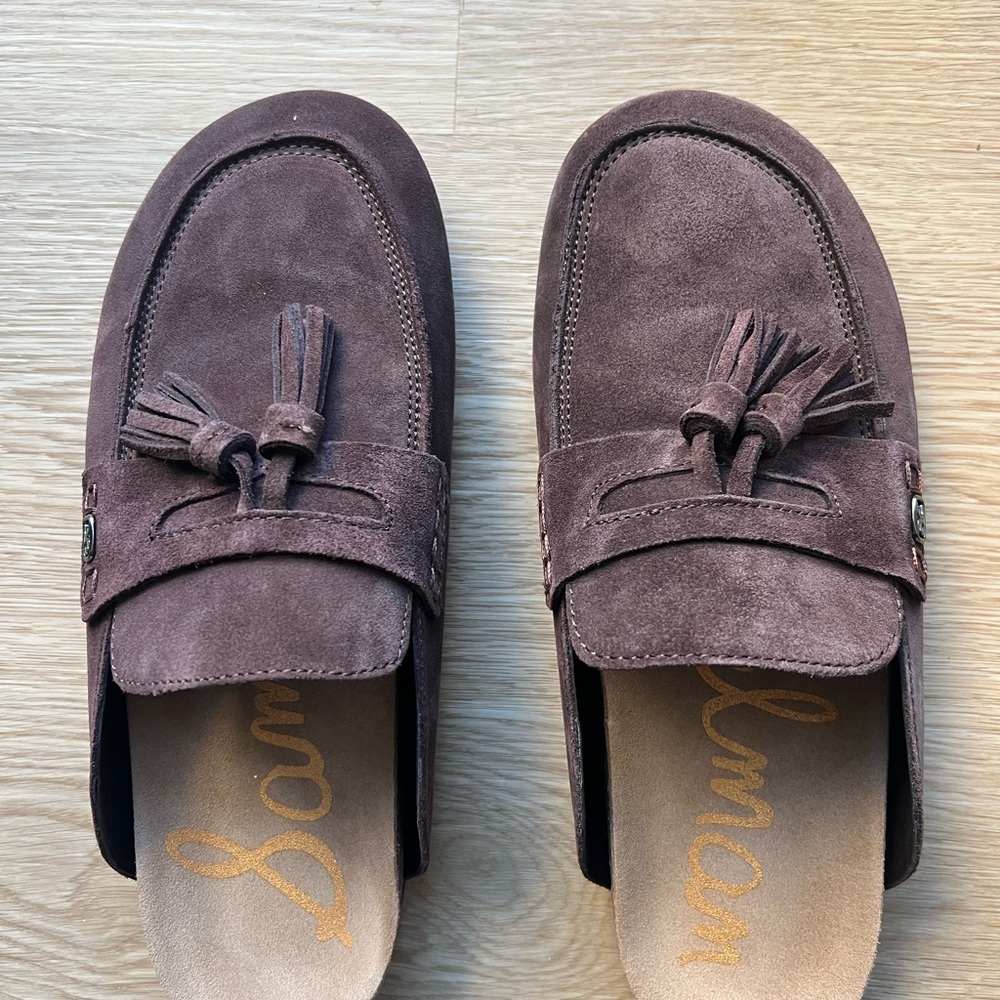 Sam Edelman Astrid Mules Brown Suede - Picture 6 of 7